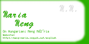 maria meng business card